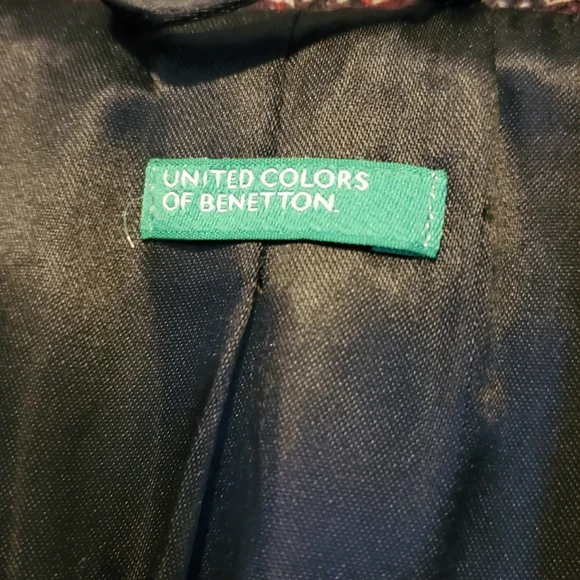 UNITED COLORS OF BENETTON Purple Plaid Jacket US 10 / EU 40 - Picture 5 of 6